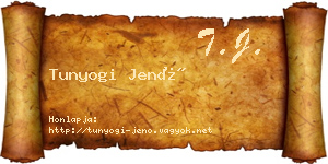Tunyogi Jenő névjegykártya
