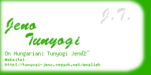 jeno tunyogi business card